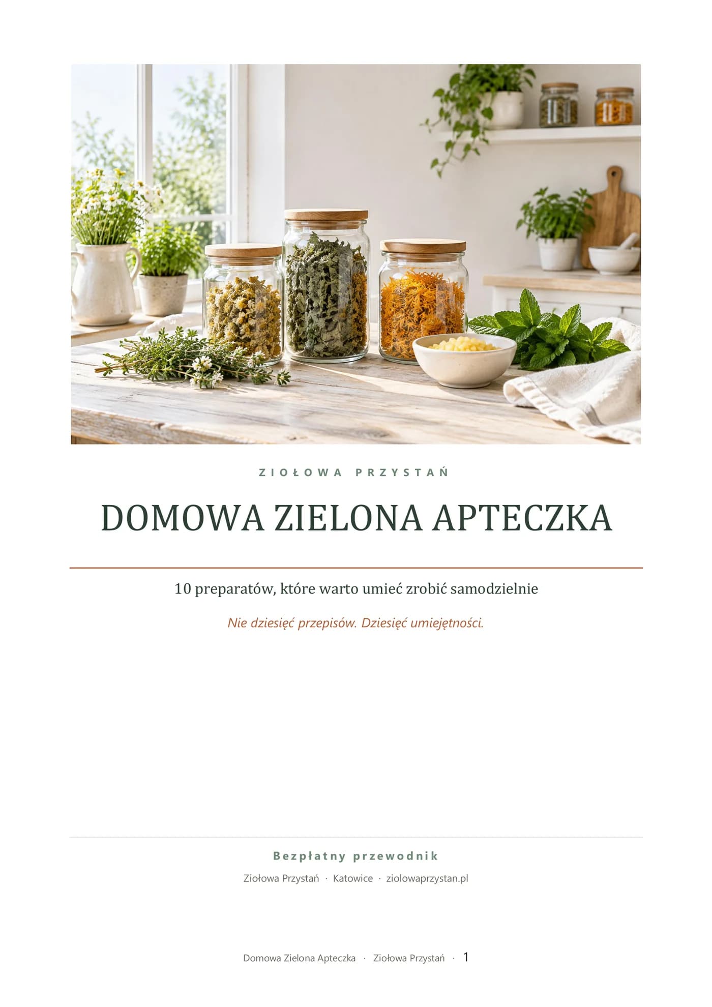 Okładka przewodnika „Domowa Zielona Apteczka”
